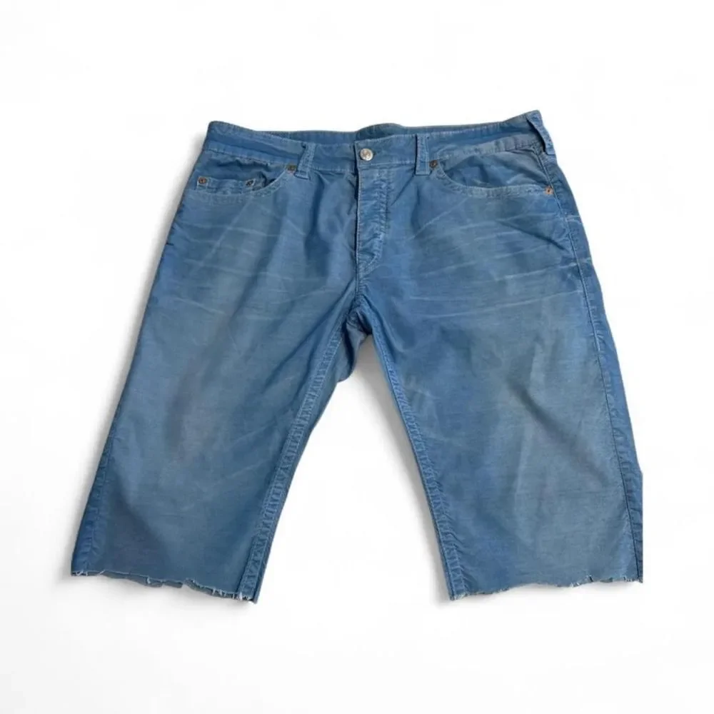 True Religion‎ Jean Shorts size 40 distressed, baggy fit, denim shorts